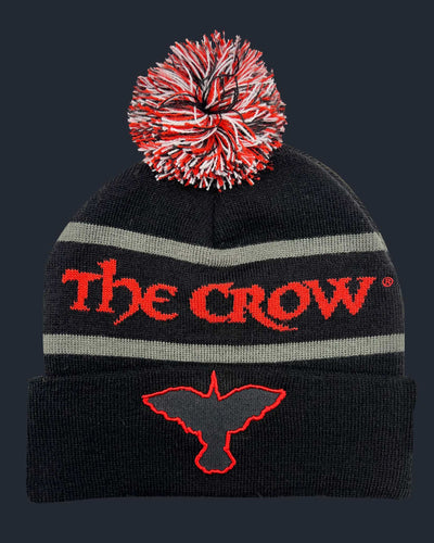The Crow Logo Winter Pom Beanie