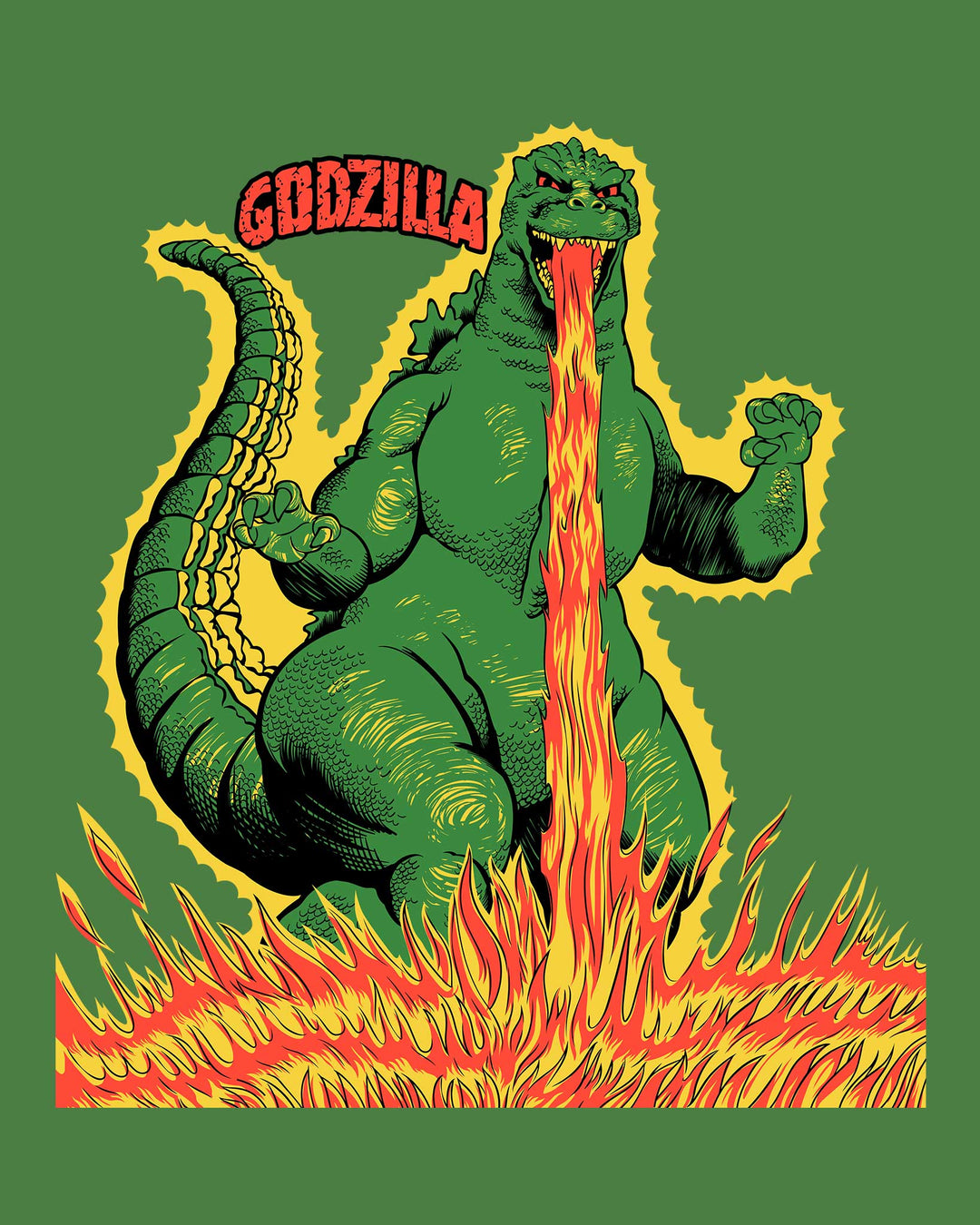 コ*イ様 GODZILLA トランクス Since 1954 総柄 バイカラー 02978-Godzilla-