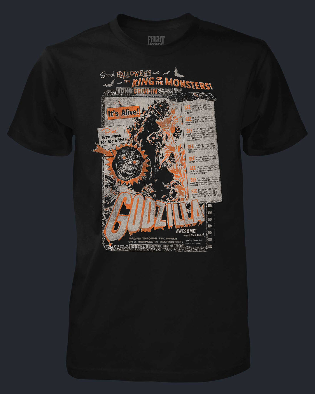 Godzilla - Halloween Night At The Drive-In | Fright-Rags