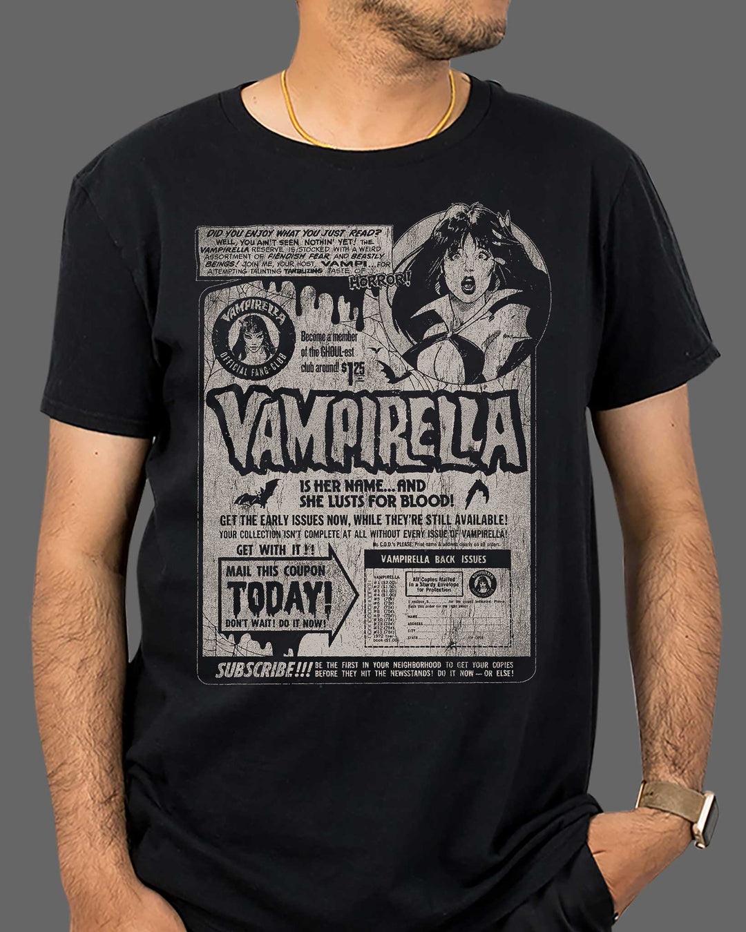 Tribal T-Shirts Vampire Fangs – Maglietta Donna 100% Cotone, Nero, Taglia XL (16)