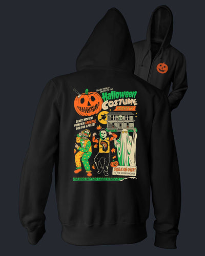 Haddonfield Halloween Costume Party - Zippered Hoodie Hoodie Fright-Rags 
