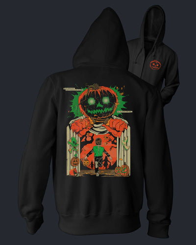 Into the Dark Night of Halloween - Zippered Hoodie