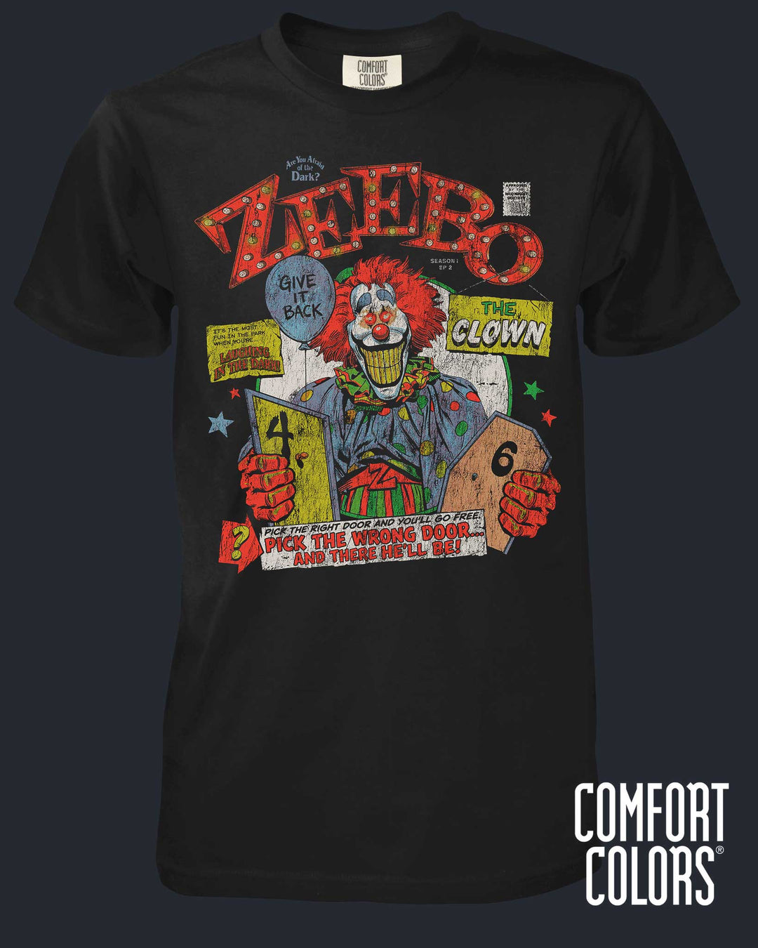 【メ1010-09】Clown Zeebo the Clown - Comfort Colors | Fright-Rags