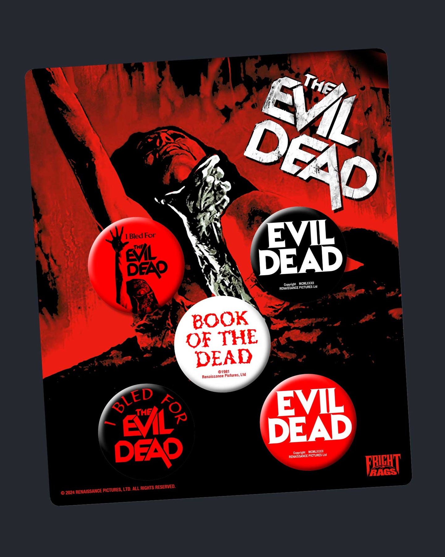 The Evil Dead Button Set | Fright-Rags