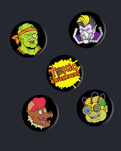 Toxic Crusaders Button Set