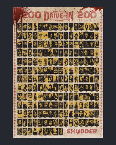The Last Drive-In 200 Movies Scratch Off Poster