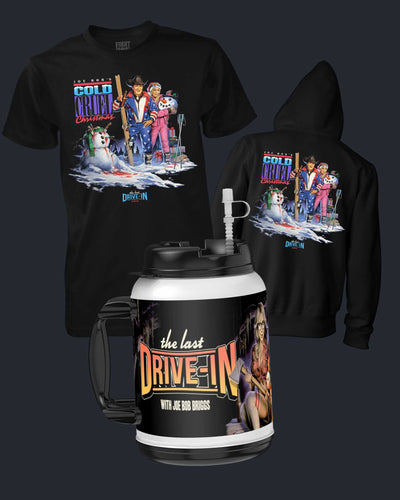 Tier 3: Joe Bob's Cold Cruel Christmas (T-Shirt and Zippered Hoodie and 64oz Mug)