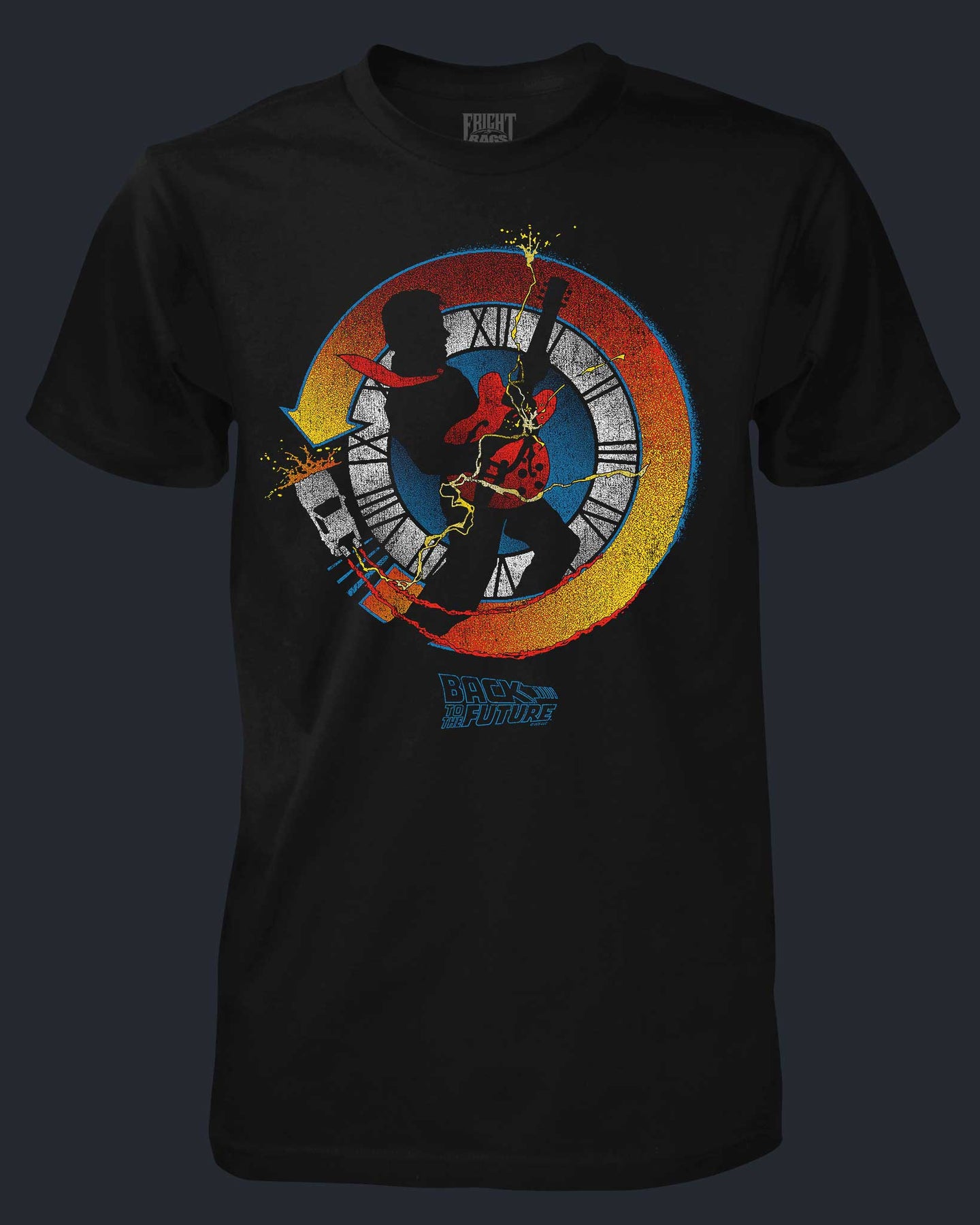 Back In Time Logo Fright-Rags | Back In Time Licensed Back to the Future Trilogy T-Shirt ...