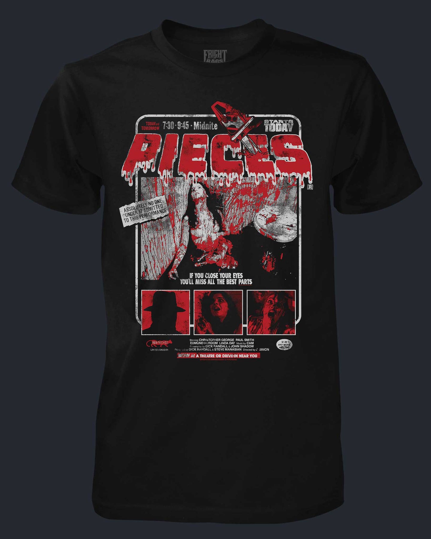 Fright Rags Officially Licensed Pieces Grindhouse T Shirt